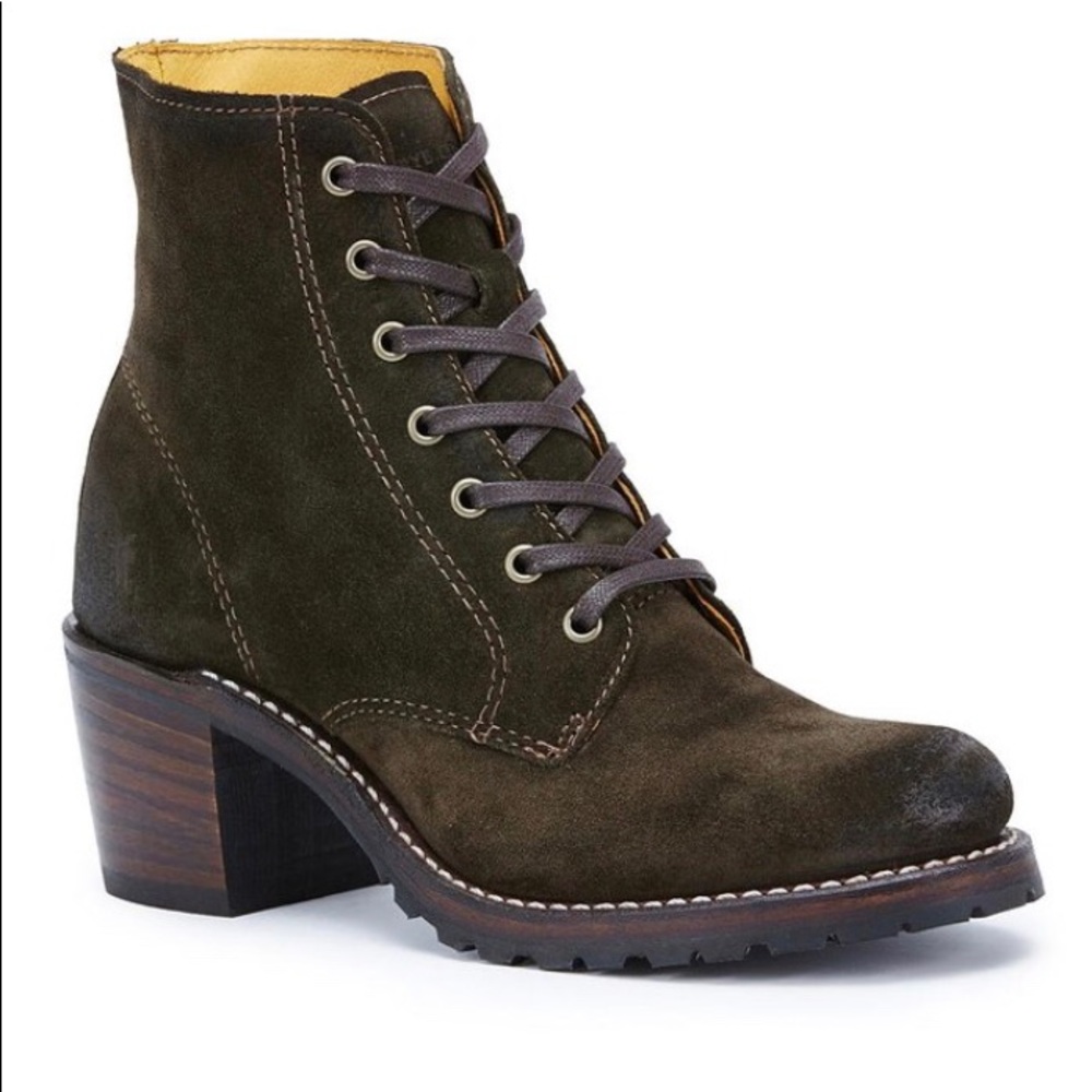 Frye Sabrina Suede Lace up Bootie
